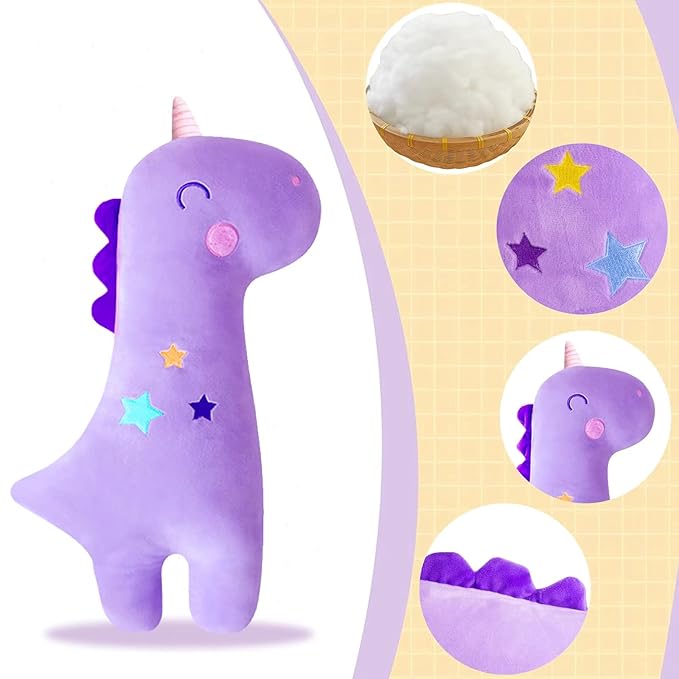 Premium Quality Soft and Fluffy Unicorn Seat Belt Pillow for Kids - Ergonomic Design for Safe and Comfortable Journeys in Cars, Machine Washable, Perfect for Long Travel, Throw Pillow, and Home Decor