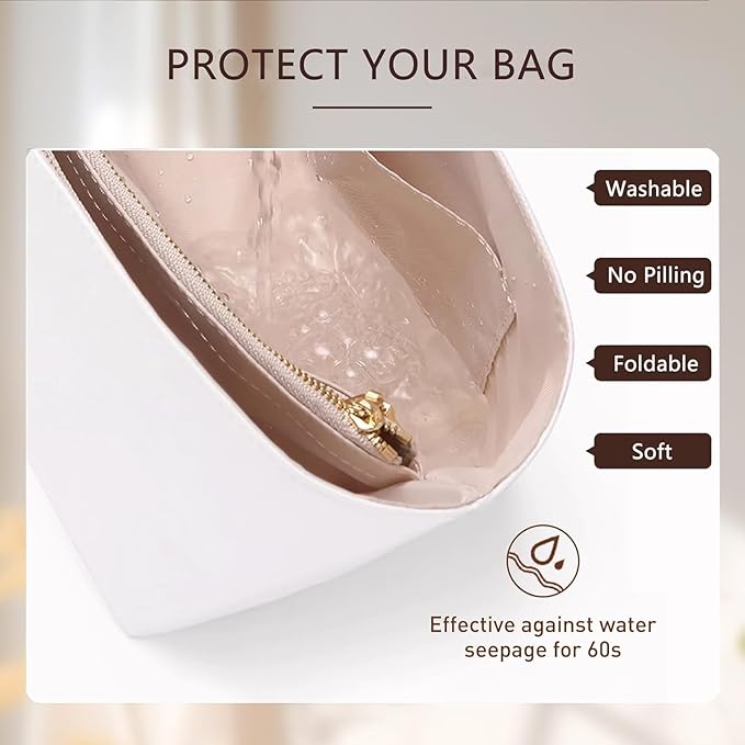 Doxo Mini Purse Organizer Insert for Longchamp-Le Pliage Original/Green Pouch, Lightweight Waterproof DupontPaper Mini Long Champ Bag Organizer Insert, Keeps Bags Shaped & NeatWhite, XS