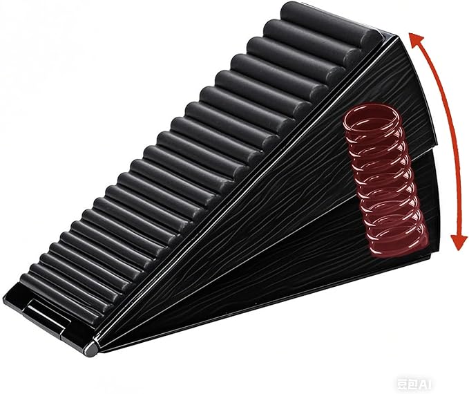 Heavy Duty Door Stopper, Up to 3 in Tall Door Stop Wedge, Large Door Stoppers for Bottom of Doors, Adjustable Height Suits Any Heavy Gate Gap