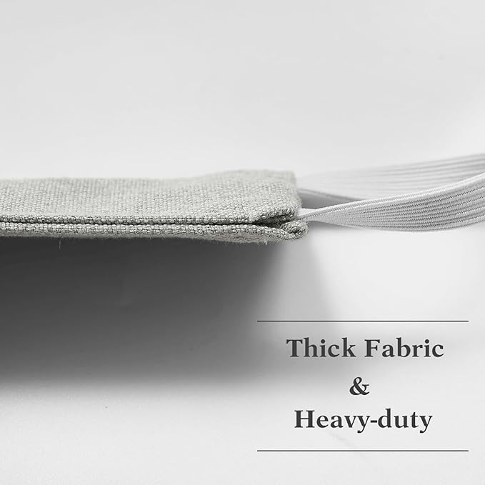 PONY DANCE Baby Door Latch Covers Closer - Nursery Door Closer Silencer with Strong Elastic Straps for Good Sleep Cushion for Jammer Noise Reducing, 3 Pieces, W 4 x L 2 inches, Frost Grey