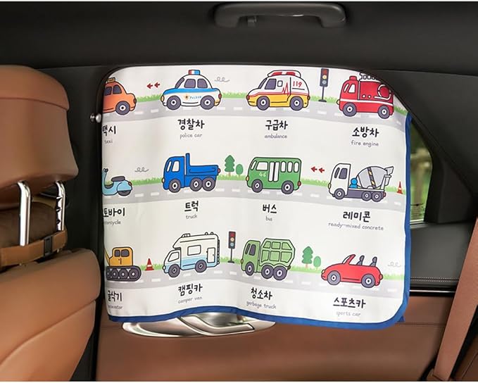 BEBEDECO Magnetic Car Sun Shade Curtain for Side Window – Sun Blocker and UV Protector for Baby, Kids, and Pets – Universal Fit with Built-in Magnets for Steel-Framed Door (Magnet-New Cars)