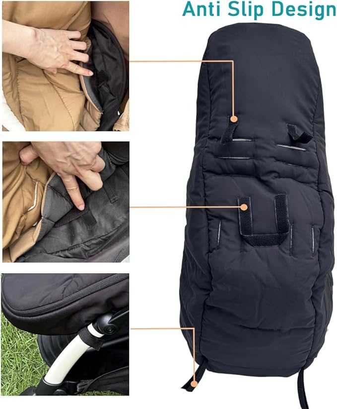 Universal Pushchair Footmuff for Babyzen YOYO/YOYO2 /Joolz/Bugaboo, Waterproof Fabric Base, Easy-Clean, Warm Foot Cover for Strollers