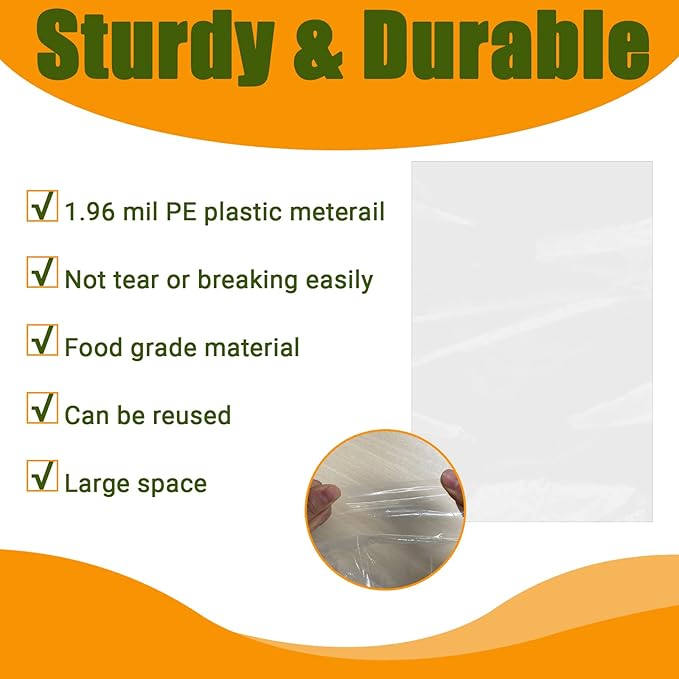 Belinlen 10 Count 40x60 inches large Clear Plastic Bag Giant Storage Bags Furniture Cover Plastic Bag for Moving Protection and Long Term Storage, Large Items Dustproof, Moistureproof (2 Mil)