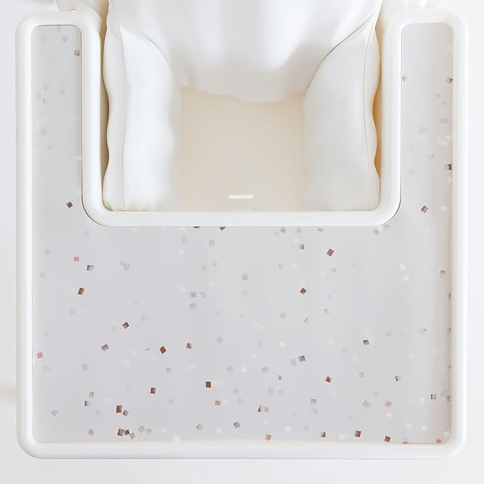 Yeah Baby Goods Placemats Compatible with The IKEA Antilop Highchair (Terrazzo on Milk) - Food-Grade Silicone Highchair Tray Mat – Easy to Clean, High Chair Accessory