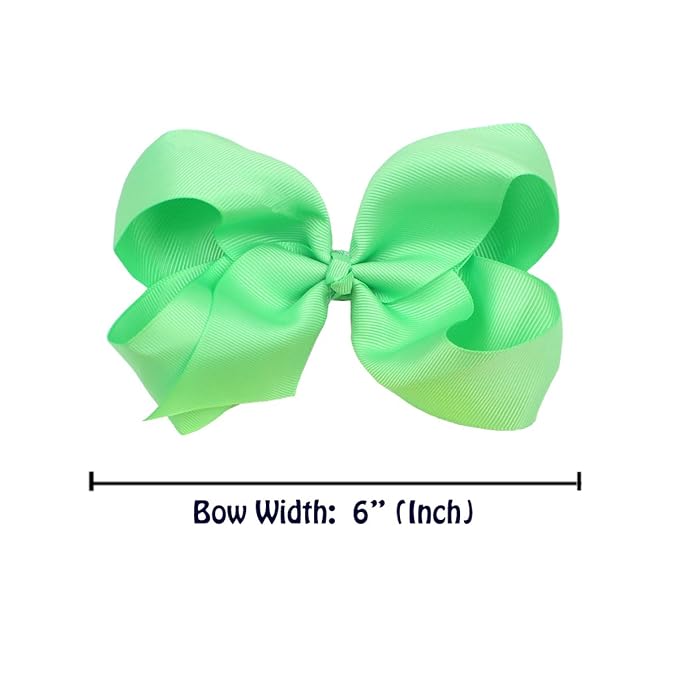 CÉLLOT 40 Pieces 6 Inch Hair Bows for Girls Clips Grosgrain Ribbon Boutique Hair Bow Alligator Clips For Girls Teens Toddlers Kids