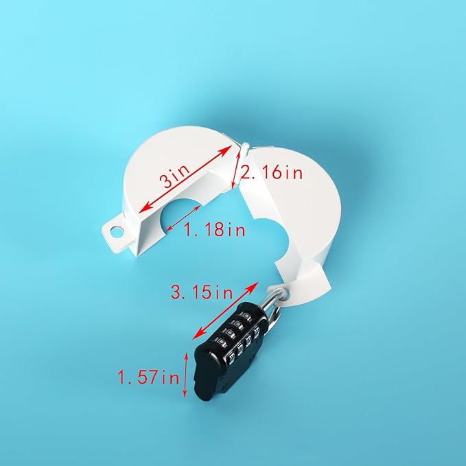 Door Handle Lock, Door Knob Lock Out Device,Cover to Disable The Doorknob/Faucet/Valve, Prevents Turning of Door Knob and Access to Keyhole, Prevents Operating The Knob (Password Hanging Lock)