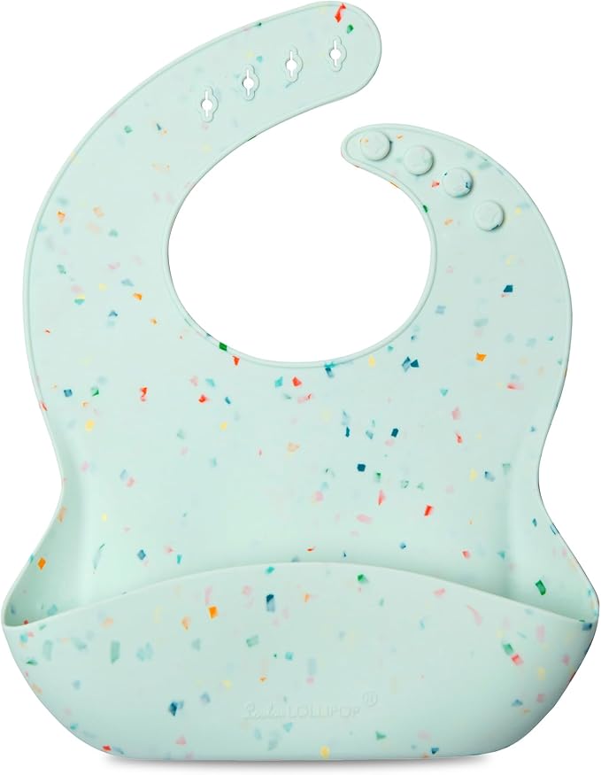 Loulou Lollipop Soft, Waterproof Silicone Feeding Bib for Babies and Toddlers