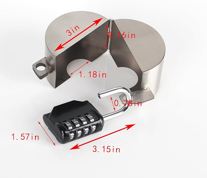 Door Handle Lock Device - Prevents Turning of Door Knob and Access to Keyhole