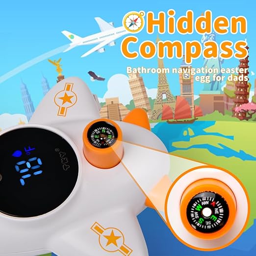 Baby Bath Thermometer with Floating Toys - Digital Water & Room Temperature Monitor, Rechargeable Thermometer with Alerts for Newborn Bath Essentials, Infant Safety(TKYCD008)