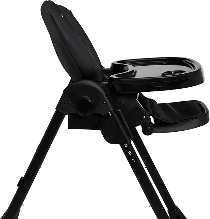 Little Folks by Delta Children 2-in-1 SlimFold High Chair for Babies and Toddlers, Black