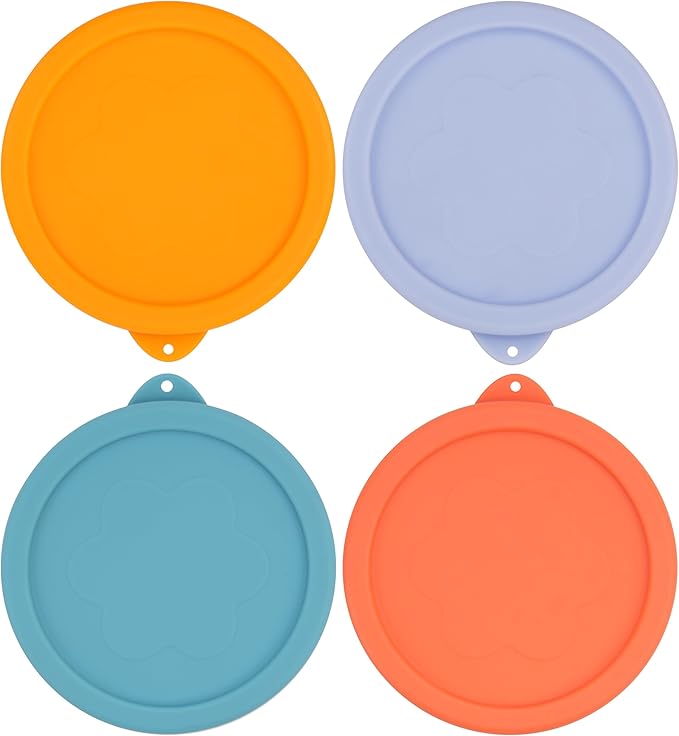 LUVCOSY 1 Cup Silicone Replacement Lids Storage Cover for Anchor Hocking Glass Bowls (Container not Included) 4 Pack Microwave, Dishwasher and Freezer Safe