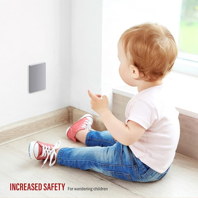 ENERLITES Screwless Blank Wall Plate, Child Safe Blank Device Outlet Cover, Standard Size, 1-Gang 4.68" x 2.93", Polycarbonate Thermoplastic, UL Listed, SI8801-SV, Silver