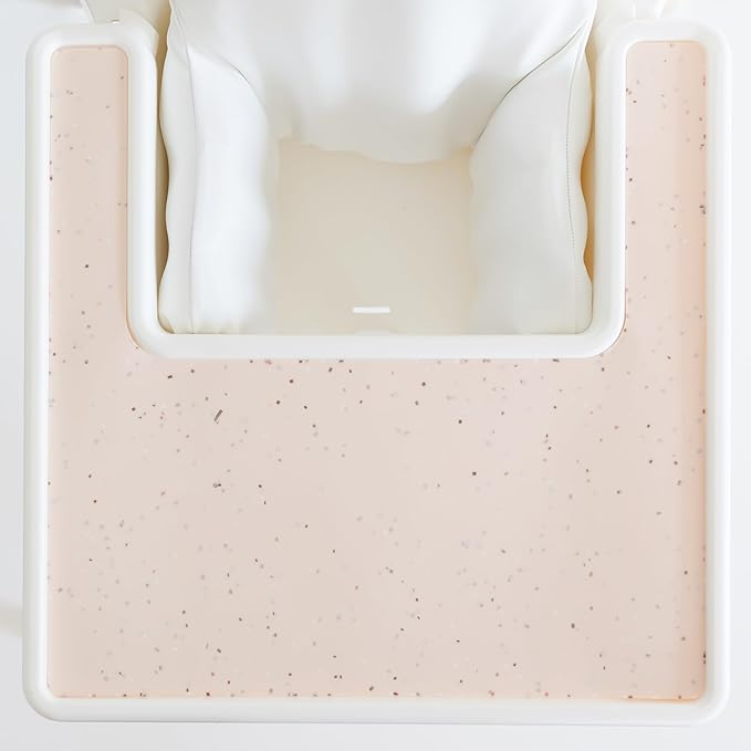 Yeah Baby Goods Placemats Compatible with IKEA Antilop High Chair (Blush Speckle) - Slip-Resistant & Food-Grade Silicone High Chair Mat - Easy Clean High Chair Accessory