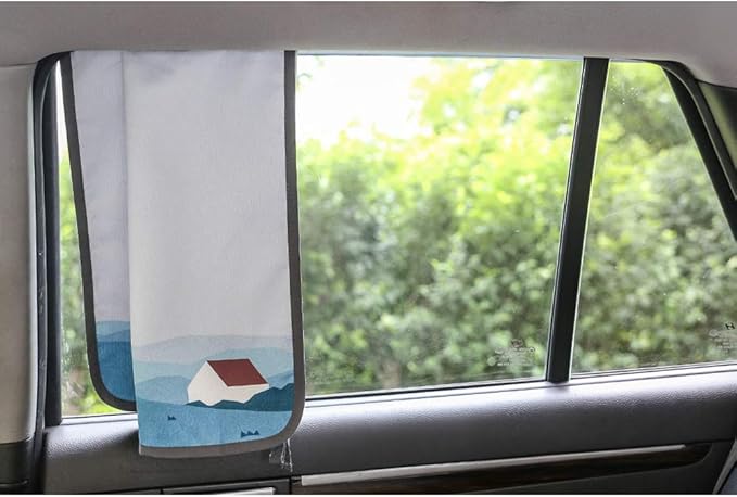 BEBEDECO Magnetic Car Sun Shade Curtain for Side Window – Sun Blocker and UV Protector for Baby, Kids, and Pets – Universal Fit with Built-in Magnets for Steel-Framed Door (Bebe DayDay)