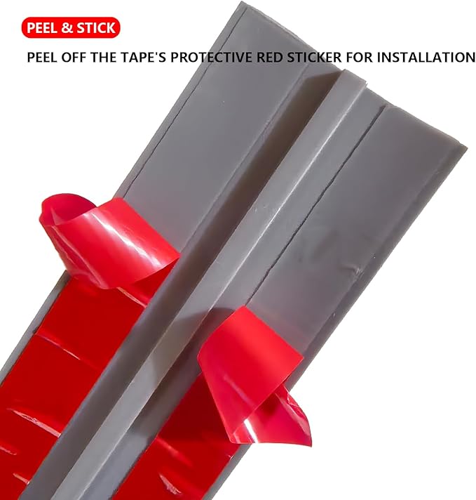 DAILISEN 9.84ft T Molding Flexible Self Adhesive T Shape Floor Transition Strip Bendable T Rubber Trim T Transition Strip for Tile to Laminate Flooring