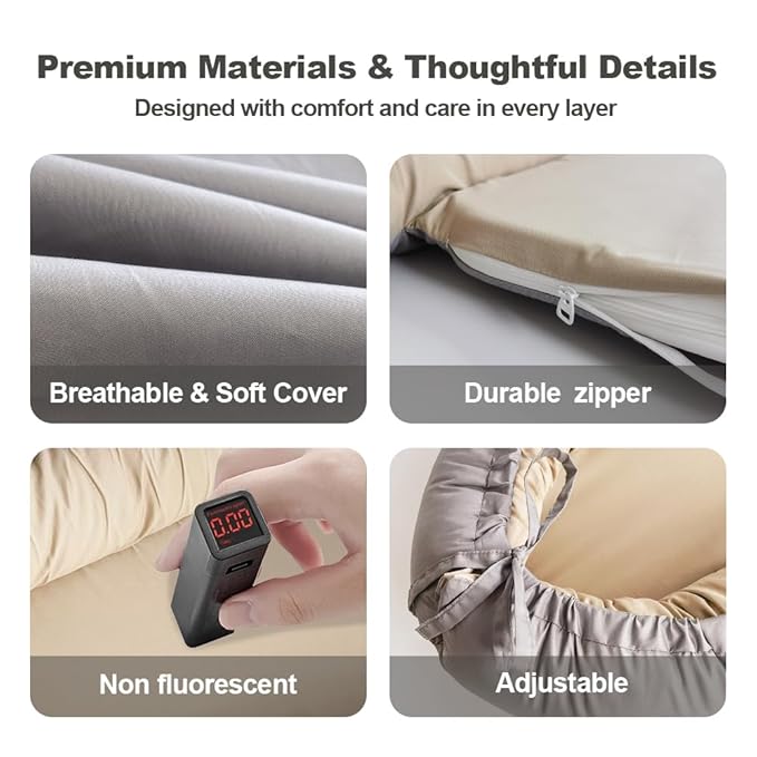 Baby Lounger, Baby Nest Cover for Baby, Reversible & Breathable Cotton, Adjustable Baby Floor Seat for Tummy Time, Portable Infant Lounger, Essentials for Newborns (Gray)