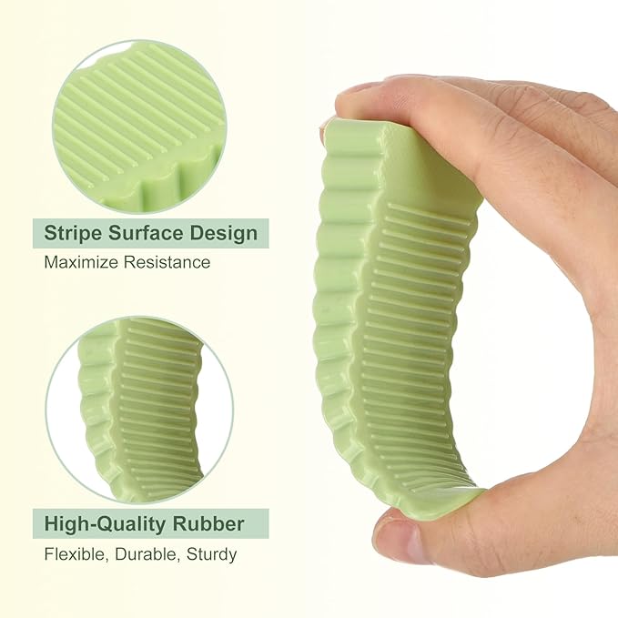 uxcell 4 Pcs Door Stoppers for Bottom of Door, 15mm/0.59 Inch Door Stops, Rubber Door Stopper Wedge Anti Slip, Window Stopper Door Stackable, Green