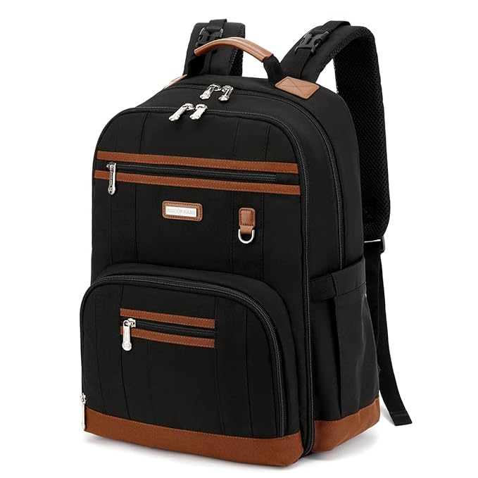BILLITON MASHI Diaper Bag Backpack, Large Baby Nappy Bags with Portable Changing Pad for Boys and GirlsMultifunction Travel Baby Bag for Moms Dads, Shower Gifts Waterproof and Stylish，Black