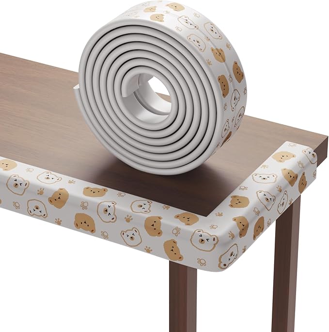 Edge Protector for Baby Proofing 6.5ft Heavy-Duty Soft Rubber Foam Furniture Edge Bumper Guards Cute Furniture Corner Edge Safety Bumpers Desk Edge Cushion for Kids