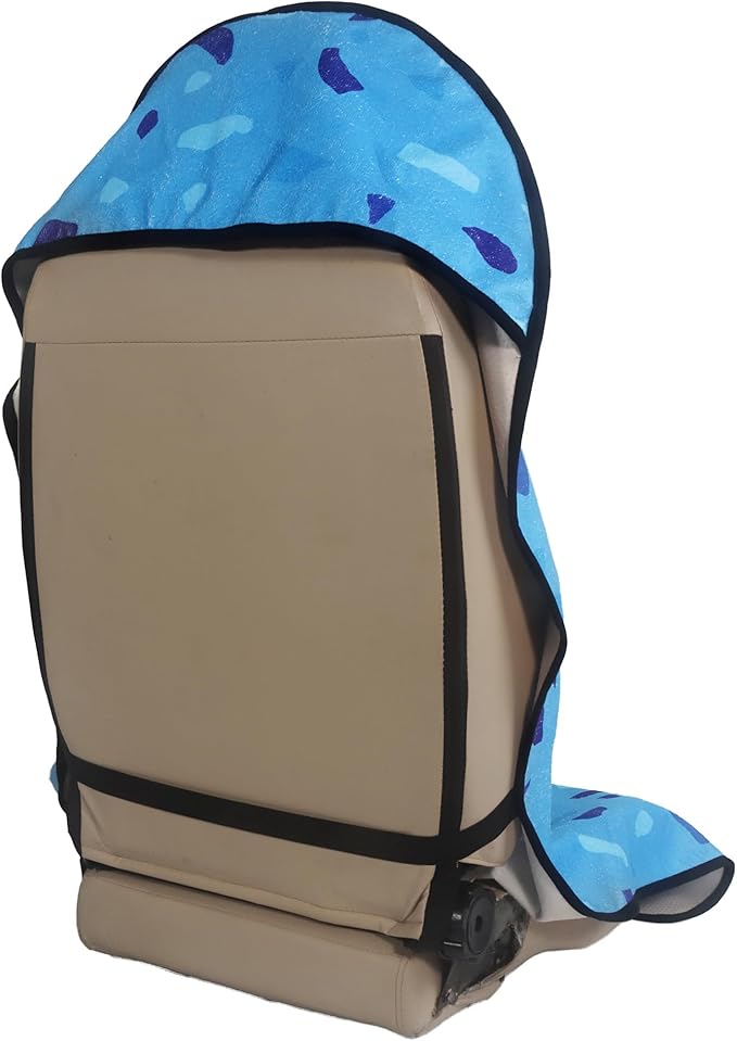 LoyaGour Car Seat Cover Protector Front Seats,for Gym Workout,Running,Swimming,Beach and Hiking,Waterproof Sweat Towel Bucket Seat Covers for Cars SUV Trucks (Blue Marbling, 2Pcs)