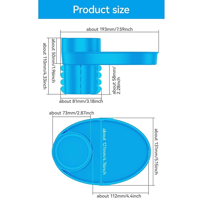 Keenso Car Seat Snack Tray,Portable Travel Rotating Cup Holder Plate for Car Seats, Booster,Stroller (#13)