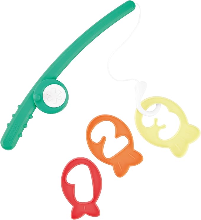 Skip Hop Baby Bath Toy STEM Learning & Play Fishing 4-Piece Set Bathtub Sensory Development Toy with Color Changing Fish Pole with Realistic Cranking Sound and Weighted Hook Age 2y+