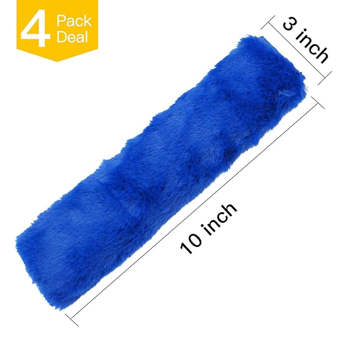 4Pack Seatbelt Covers for Kids,Seat Belt Cushion Cover,Infant Baby Car Seat Neck Shoulder Strap Pads,Soft Newborn Carseat Stroller Straps Covers Accessories(Blue)