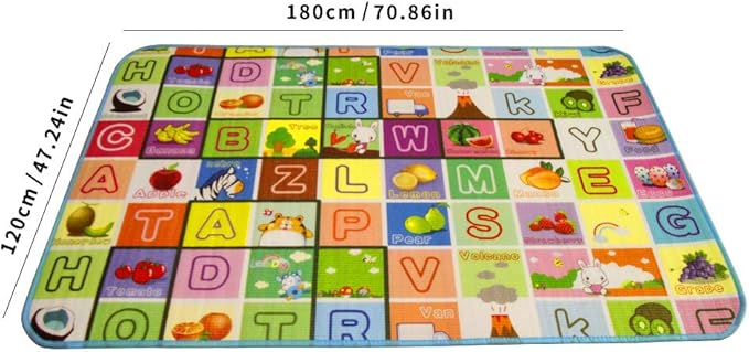 SIMPVALE Thicken(0.4") Baby Play Mat for Floor, 70.8"x47.2" Foam Baby Crawling Mat, Reversible Waterproof & Foldable Infant Floor Mat for Toddlers Playtime