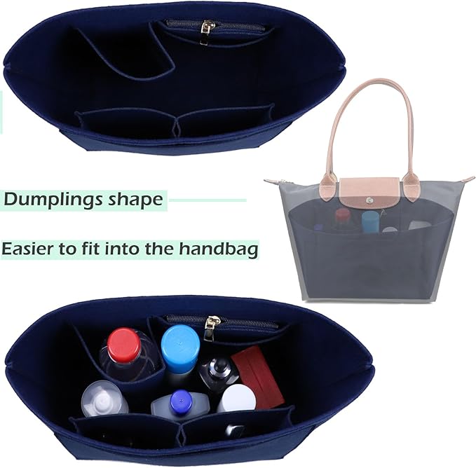 Lckaey Purse Organizer for Le Pliage Handbags insert Organizer insert 1012blue-S