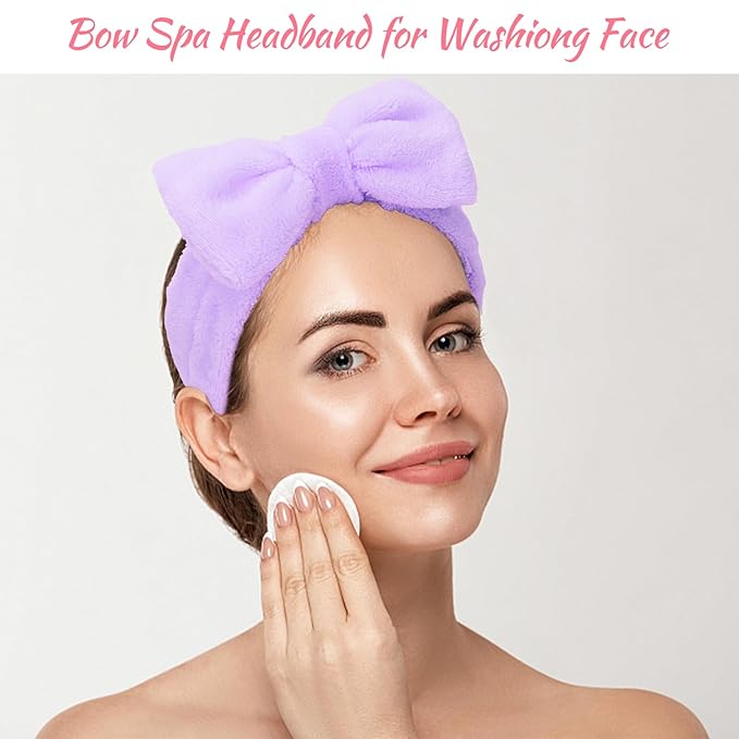 Ondder Skincare Headband for Washing Face Spa Makeup Face Wash Headband Skin Care Headbands Terry Cloth Head Band Bachelorette Party Favors Spa Party Hair Accessories Bachelorette Gifts for Bride