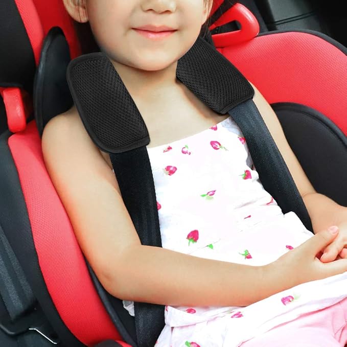Accmor Car Seat Straps Shoulder Pads for Baby Kids, Soft Car Seat Strap Covers, Seat Belt Covers for Car Seats, Pushchair, Stroller