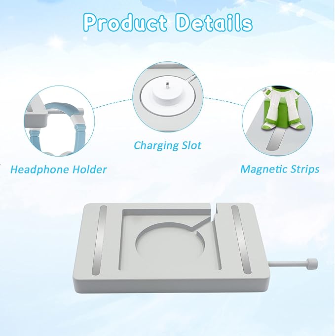 Sun3drucker Floating Shelf for Toniebox 2 and Toniebox 1, Tonies Storage Figures Characters - Wall Mounted Shelf Comaptible with Toniebox Set, Tonie Box Organizer Holder for Children's Room