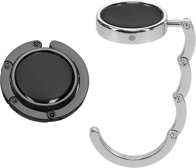 kwmobile Purse Hanger for Table (Set of 2) - Purse Hook for Table - Folding Handbag Hanger - Portable Bag Holder