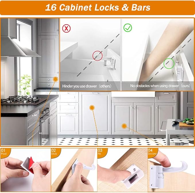 Baitiny Baby Proof Kit, 83 Packs Baby Proofing Kit Essentials Child Proofing Appliance with Cabinet Locks, Corner Guards and Outlet Covers Baby Safety Products - All-in-one Super Value Child Proof Kit