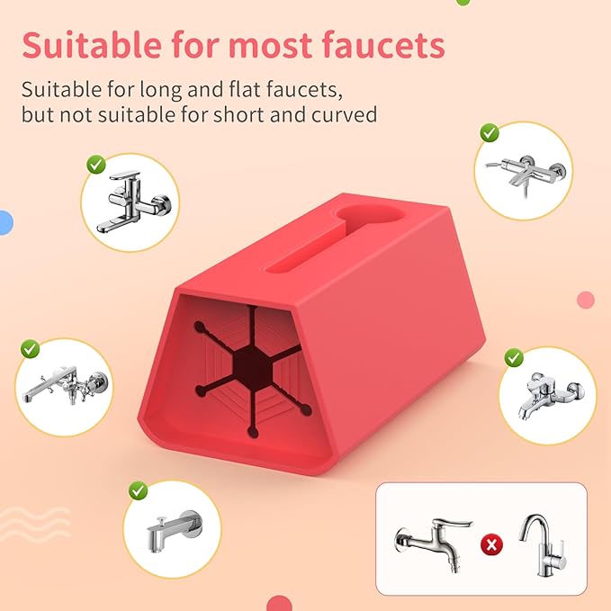 Faucet Cover Bathtub Baby Spout Cover Soft,Bath Faucet Cover for Baby's and Kid's Safety (Watermelon)