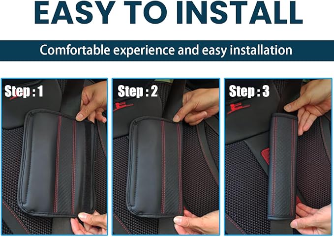 Car Seat Belt Pads, 2 Pack Fiber Leather Seatbelt Shoulder Strap Covers, Comfort Driving & Protect Your Neck, Universal Safety Strap Cover for Auto SUV Truck Airplane Backpack (Black/Green)