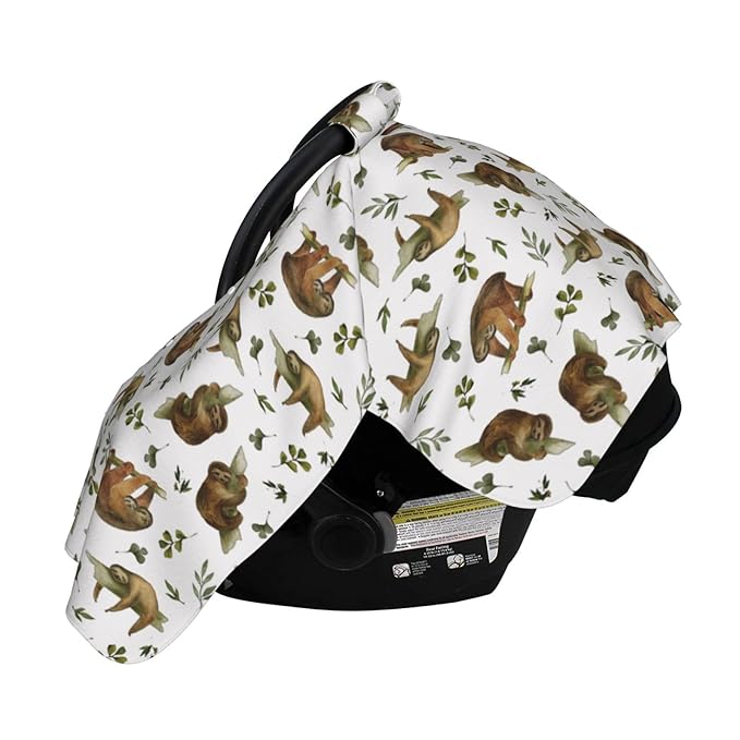 Sloth Baby Car Seat Canopy Cover, Nursing Cover for Newborn, Sloth Baby Stuff for Stroller Cover for All Seasons