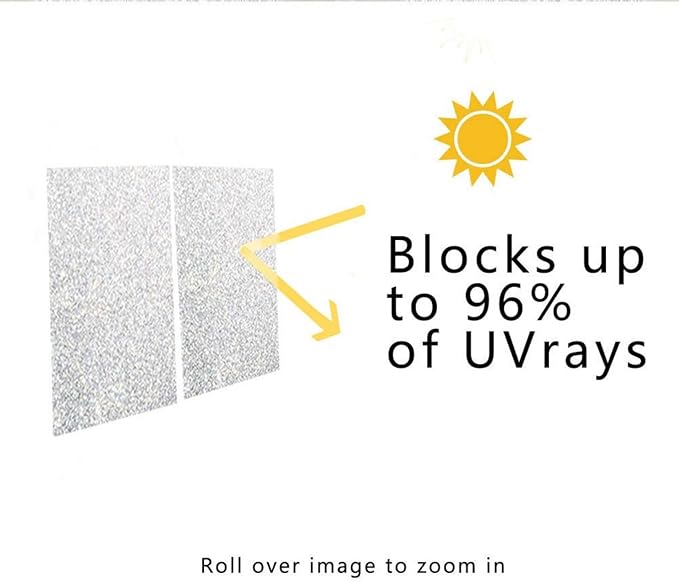 Finnez Electrostatic Window Film | Sparkling Frosted Glass Privacy | No Glue, Reusable | Easy DIY for Home, Bathroom, Office, Crystal 35.4 x 157.4 inches