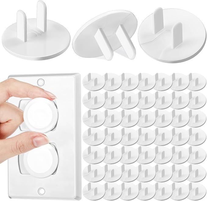Thyle 200 Pcs Outlet Covers Bulk Child Baby Proofing Plug Covers for Electrical Outlets Easy Install Socket Sturdy Safe Secure Baby Proofing Kit for Home Office Bulk (White)