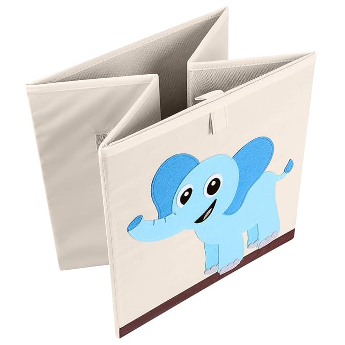 CLCROBD Foldable Animal Cube Storage Bins Fabric Toy Box/Chest/Organizer for Kids Nursery, 13 inch (Toucan)