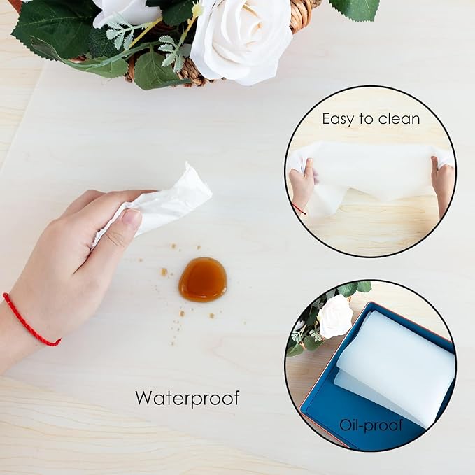 Extra Large Silicone Mats, Food-Grade Kids Silicone Placemats Silicone Mats for Kitchen Counter Heat Resistant Mat Dab Mat, Non Stick Silicone Mat for Craft Pastry Baking, 27.6'' x 16'', Clear 1Pack
