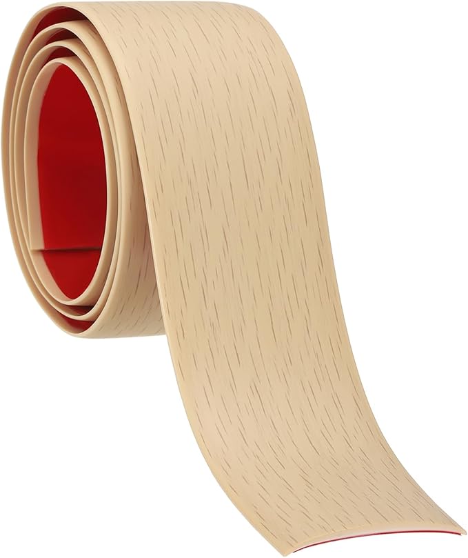 PATIKIL Self Adhesive Floor Transition Strip 1.6 in x 3.3 Ft, Vinyl Laminate Floor Flat Divider for Joining Floor Gaps Doorways Carpet Cover Floor Tiles Maple Wood Grain