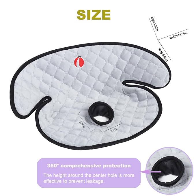 JOOLIO B&S Baby Piddle Pad Car Seat Liner,Potty Training car seat Protector with Waterproof Liner for Child Safety Car Seat Stroller and Dinner Chair,Machine Wash and Dry Rhom-Grey