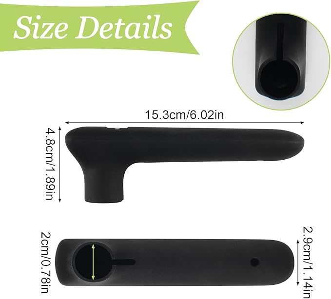 Door Handle Covers, 2Pcs Silicone Handle Gloves Cute Mask Design Safety Doors Knob Cover Anti-Static Knob Protector for Flat Square Door Levers (Black)