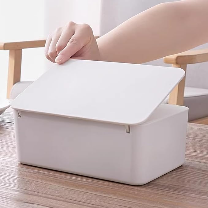 Wipe Dispenser White,Reusable Flushable Wipe Holder Set with 2Pcs Refillable Portable Wipe Bag for Baby Adult Bathroom,Wipe Container with Lids Keeps Wipes Fresh,Baby Shower New Mom Gifts