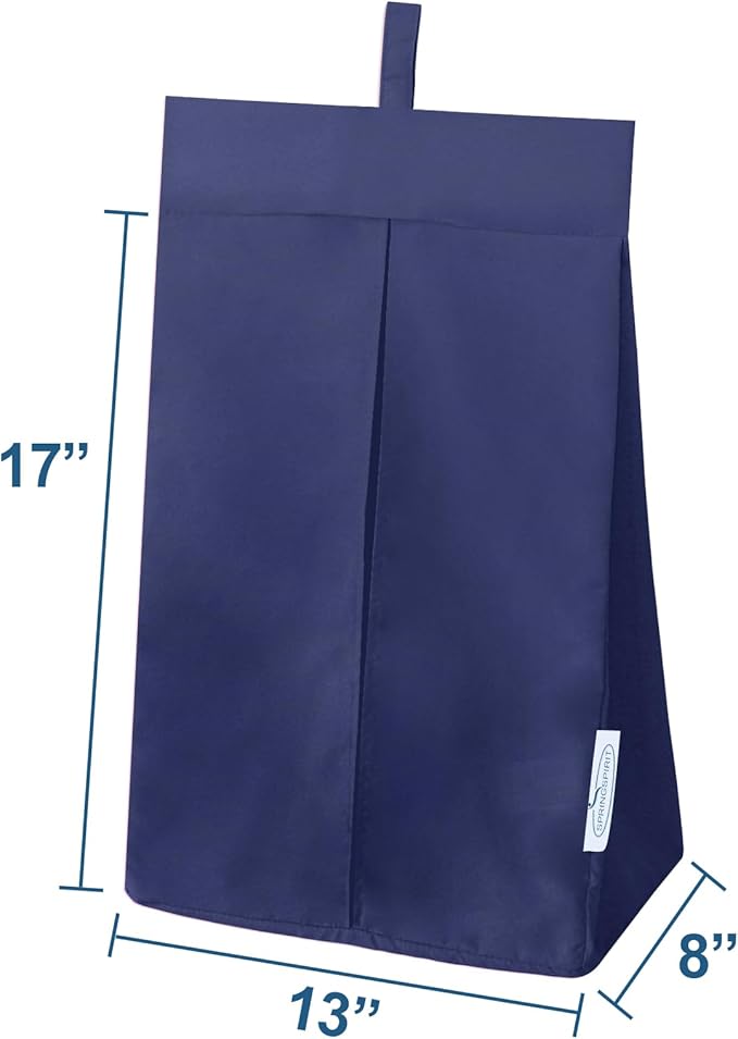 SPRINGSPIRIT Diaper Stacker Caddy Organizer Easy Access & Dustproof Portable Hand Free Diaper Holder for Adults or Nursery, Machine Washable Navy