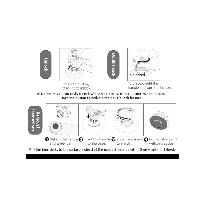 Appason Child Safety Cabinet Locks – 6-Pack Double Button Drawer Latches, Easy & No-Residue Removal, Exclusive Technology – Baby Proofing for Drawers & Cabinets