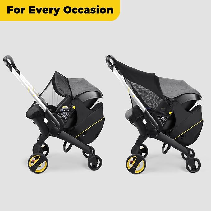 Upperkids Storage Bag for Doona Infant Car Seat Stroller, Large Capacity Diaper Bag, Wearable Backpack, Stroller Organizer, Easy Access Zipper, Water-Repellent Lightweight Baby Essentials Organizer