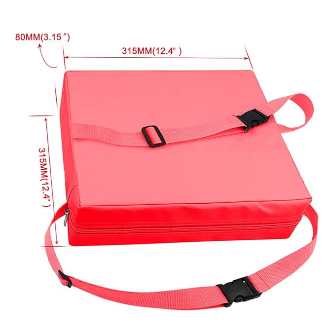 Dining Chair Heightening Cushion Portable Dismountable Adjustable Highchair Booster for Baby Toddler Kids Infant Washable Thick Chair Seat Pad Mat (red+Pink)