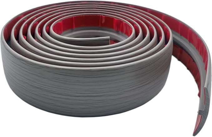 DAILISEN 9.84ft T Molding Flexible Self Adhesive T Shape Floor Transition Strip Bendable T Rubber Trim T Transition Strip for Tile to Laminate Flooring